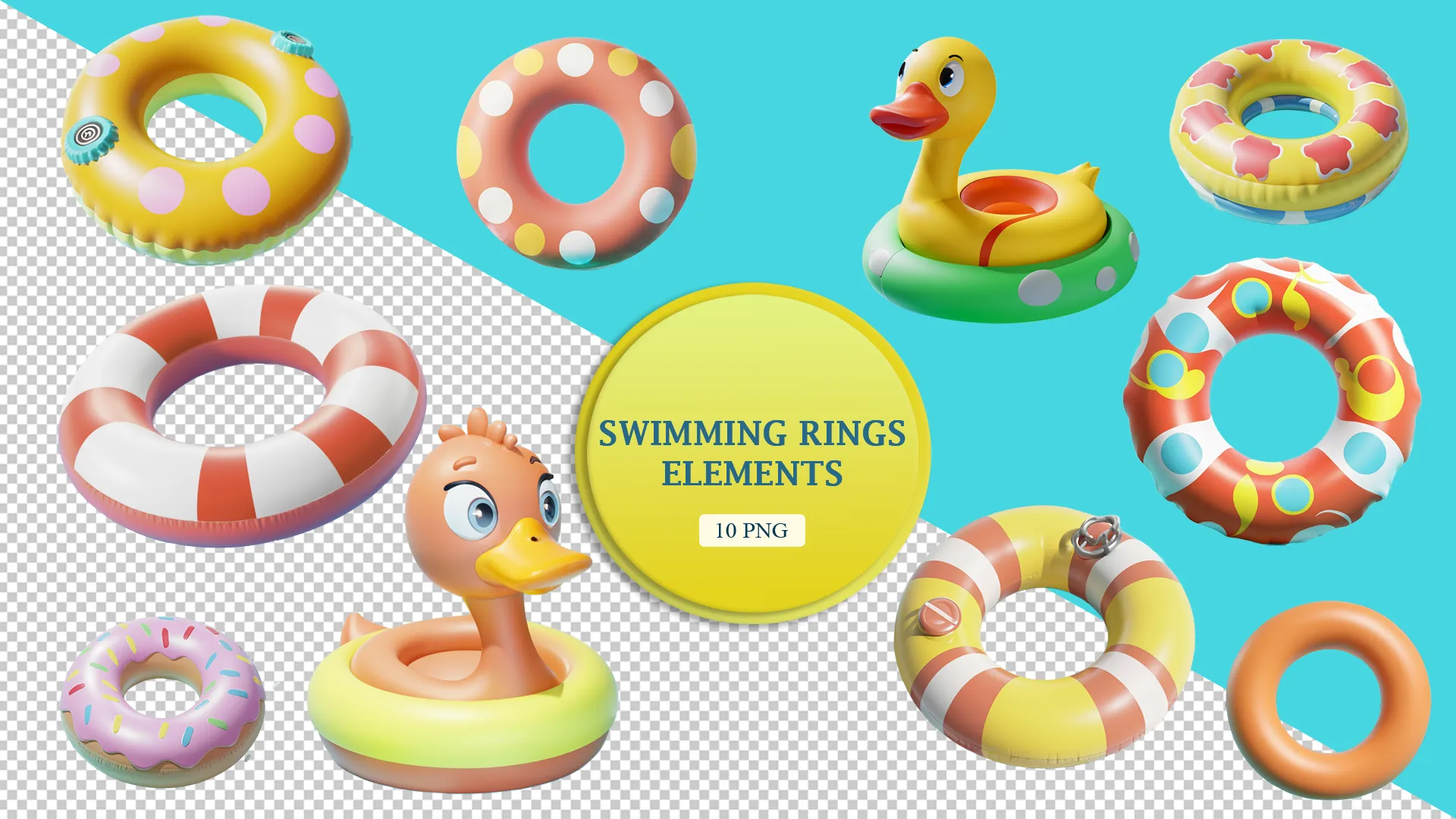 Water Play 3D Swimming Ring Pack image